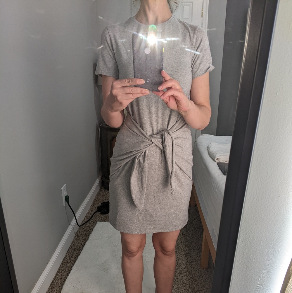 Theory gray shirt dress Small